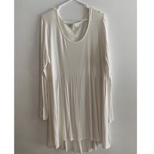 Boohoo Long Sleeve Crochet Paneled Tunic